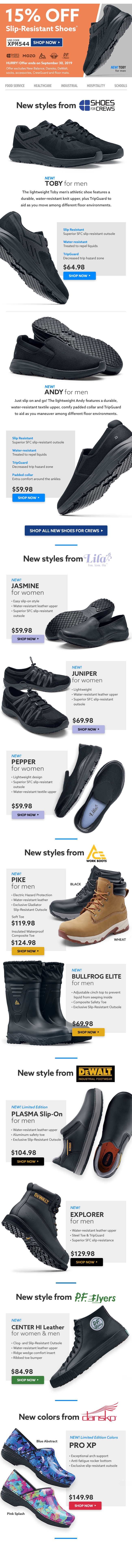 Shoes for Crews Email